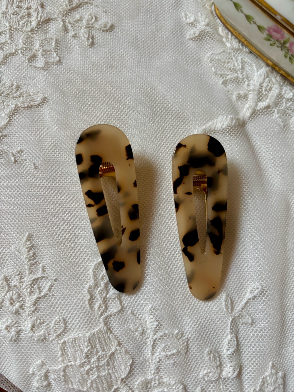 Faux Tortoiseshell Hair Clips